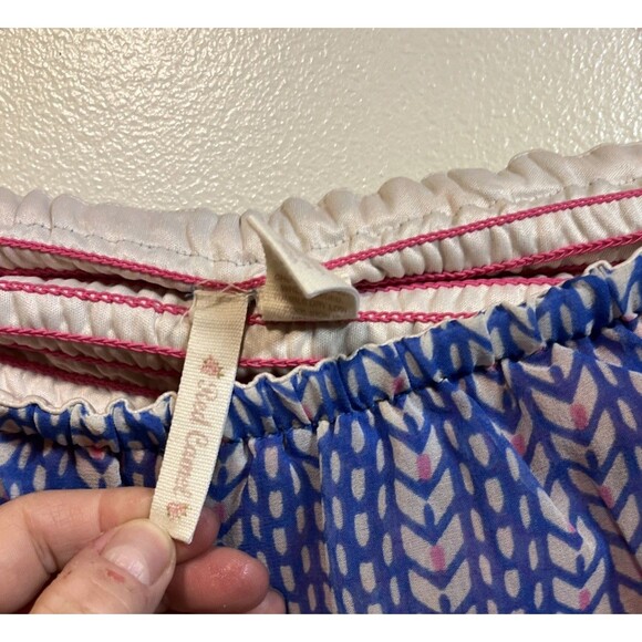 Red Camel Tube Top Knee Length Dress Size Medium Floral Ruffle Elastic - Picture 5 of 7